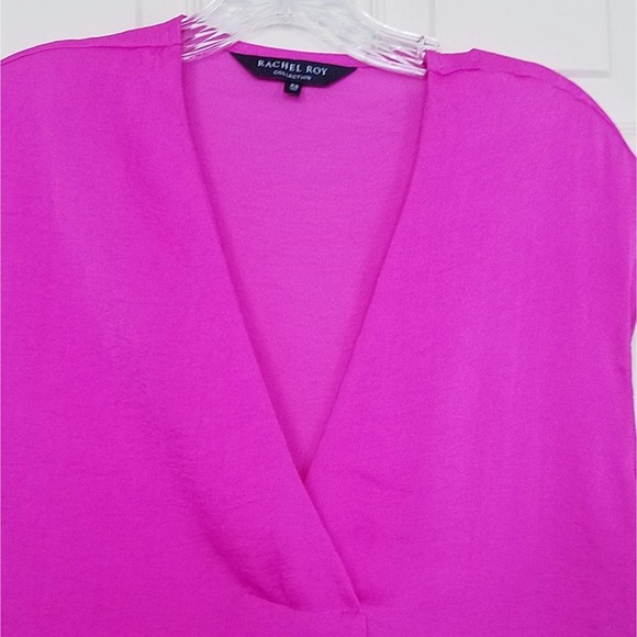 Rachel Roy Collection V-Neck Top Pink Size XS - Picture 4 of 7